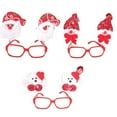thumbnail image 4 of Injueey Papá Noel anteojos plástico decorativo muñeco de nieve Elk gafas marco ligero Navidad espectáculos Navidad decoraciones niños Kits de decoración para fiestas Muñeco de nieve, 4 of 6