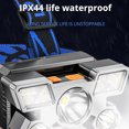thumbnail image 1 of Faro De Trabajo Lámpara Linterna frontal portátil 600mAh 5 LED 4Gear 350lm Linterna impermeable para acampar al aire libre Sywqhk Para estrenar, 1 of 9