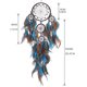 thumbnail image 3 of Tapisón de pared con atrapasueños turquesa | Colgante de Cinco Anillos de Campanilla de Viento • Plumas y Cuentas Decorativas • Arte de Bendiciones Pacíficas para dormitorio, salón, balcón, 3 of 8