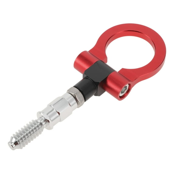 Unique Bargains Tow Bars For Vehicles for Ford Focus 1998-2025 Front Rear Tow Hook 15.6mm Aluminum Alloy 98.5mm Red 1 Set