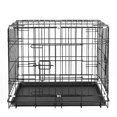 thumbnail image 1 of Jaula Metálica para Perros Plegable,Transportín para mascotas,con bandeja, doble puerta,Negro - 614648cm esquí esquí Gafas de esquí, 1 of 5