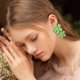thumbnail image 2 of Moda Nueva Pendientes Europea y Personalidad Tendencia Color Doble Capa Flor Studs Dulce Pendientes, 2 of 5