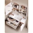thumbnail image 3 of Mueble de baño con pintura de madera maciza francesa, lavabo integrado de cerámica, combinación de mueble para lavabo, 3 of 4
