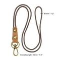 thumbnail image 2 of Uxcell 19 Inch Leather Lanyard Leather Rope Wristlet Bracelet Keychain Wrist Strap Brown 2 Pack, 2 of 5