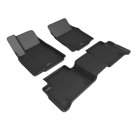 3D Maxpider 2023-2024 Fits Jeep Grand Cherokee 4XE Custom Fit Floor Liner 1st 2nd Row Kagu Floor Mat Carbon Fiber Embossed Pattern Black L1JP03201509