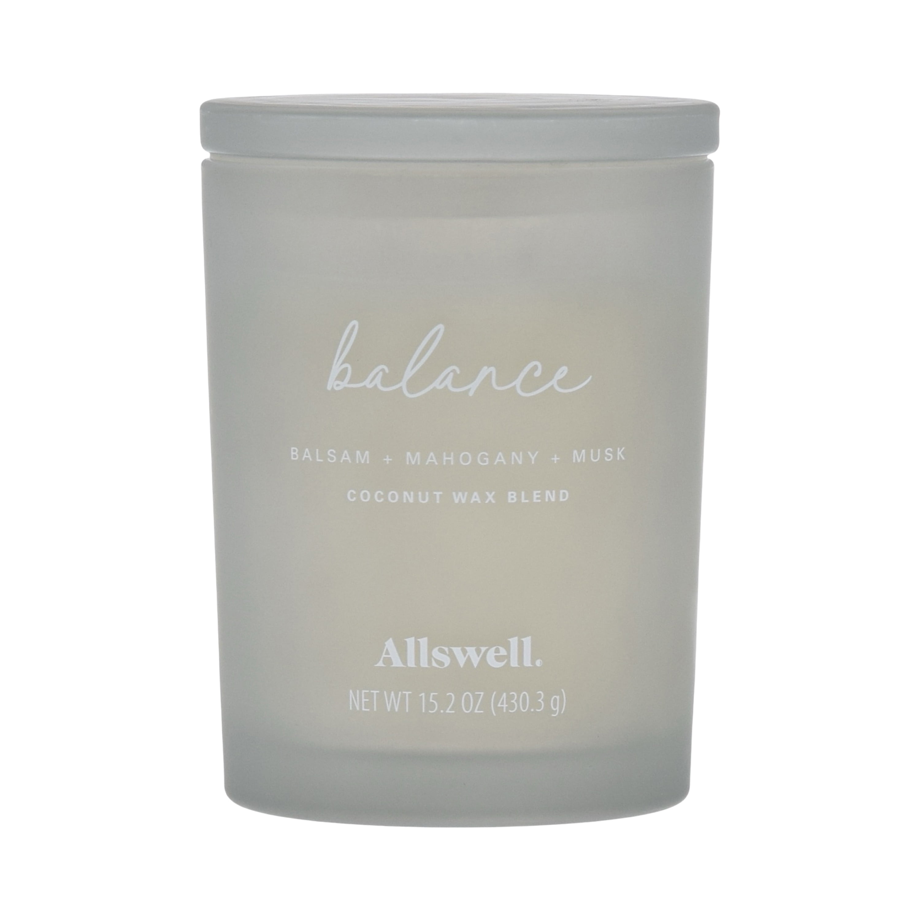 (2 pack) Allswell Balance (Balsam + Mahogany + Musk) Scented 2-Wick Spa Jar Candle 15oz.