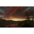 thumbnail image 2 of Frederic Edwin Church 18x13 Gold Ornate Wood Frame and Double Matted Museum Art Print Titled - Twilight in the Wilderness (1860), 2 of 4