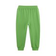 thumbnail image 5 of Boys And Girls Joger Elastic Waist Special Print Drawstring Sports Pants Green 160, 5 of 5