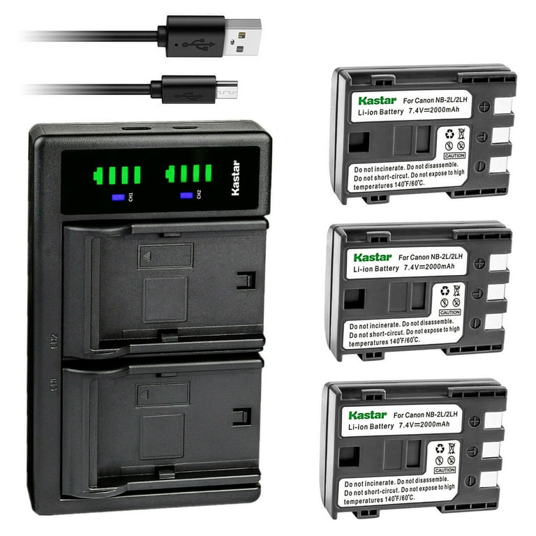 Kastar 3-Pack Battery and USB Charger for Canon PowerShot S45, S50, PowerShot S60, PowerShot S70, PowerShot S80, VIXIA HF R10 HFR10, VIXIA HF R100 HFR100 Cameras - Walmart.com
