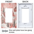 thumbnail image 3 of Yayeee Rocker Switch Wall Plate 2-Gang 4.7"x4.6" Home Decorative Outlet Cover, Light Pink Gingerbread Houses, 3 of 6