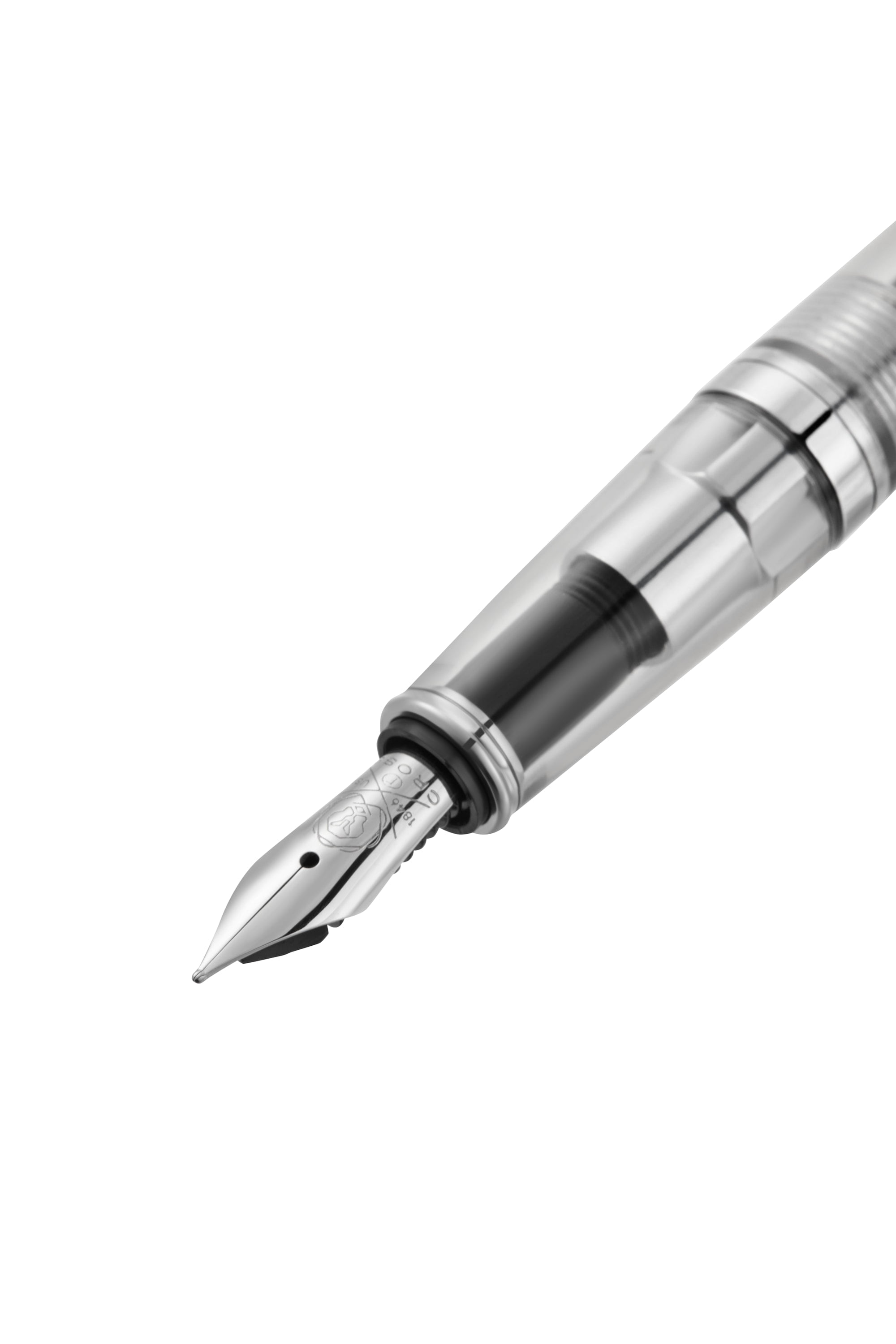Cross Bailey Light Translucent Clear Resin with Bright Chrome Internal Mechanism and Chrome-plated Appointments Extra-Fine Nib Fountain Pen
