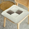 thumbnail image 4 of Sherpa Fleece Square Chair Cushions for Dining Chairs, Soft Comfortable Thick Chair Pads Floor Cushions Fuzzy Seat Cushion for Kitchen Chairs Home Decor (16"x 16"), 4 of 6