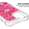 thumbnail image 4 of Compatible with iPhone 13 Mini Case Glitter Luxury Cute Love Liquid Quicksand Clear Soft TPU Girls Women Stylish Bumper Shockproof Protective Case for iPhone 13 Mini 5.4 inch Rose YB, 4 of 12