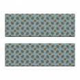 thumbnail image 2 of Modern Bench Cushion Set of 2, Geometric Pattern with Twisted Tangled 3D Style Lines Curves and Waves, Standard Size Foam Pad and Decorative Cover, Grey Marigold Pale Blue, by Ambesonne, 2 of 4