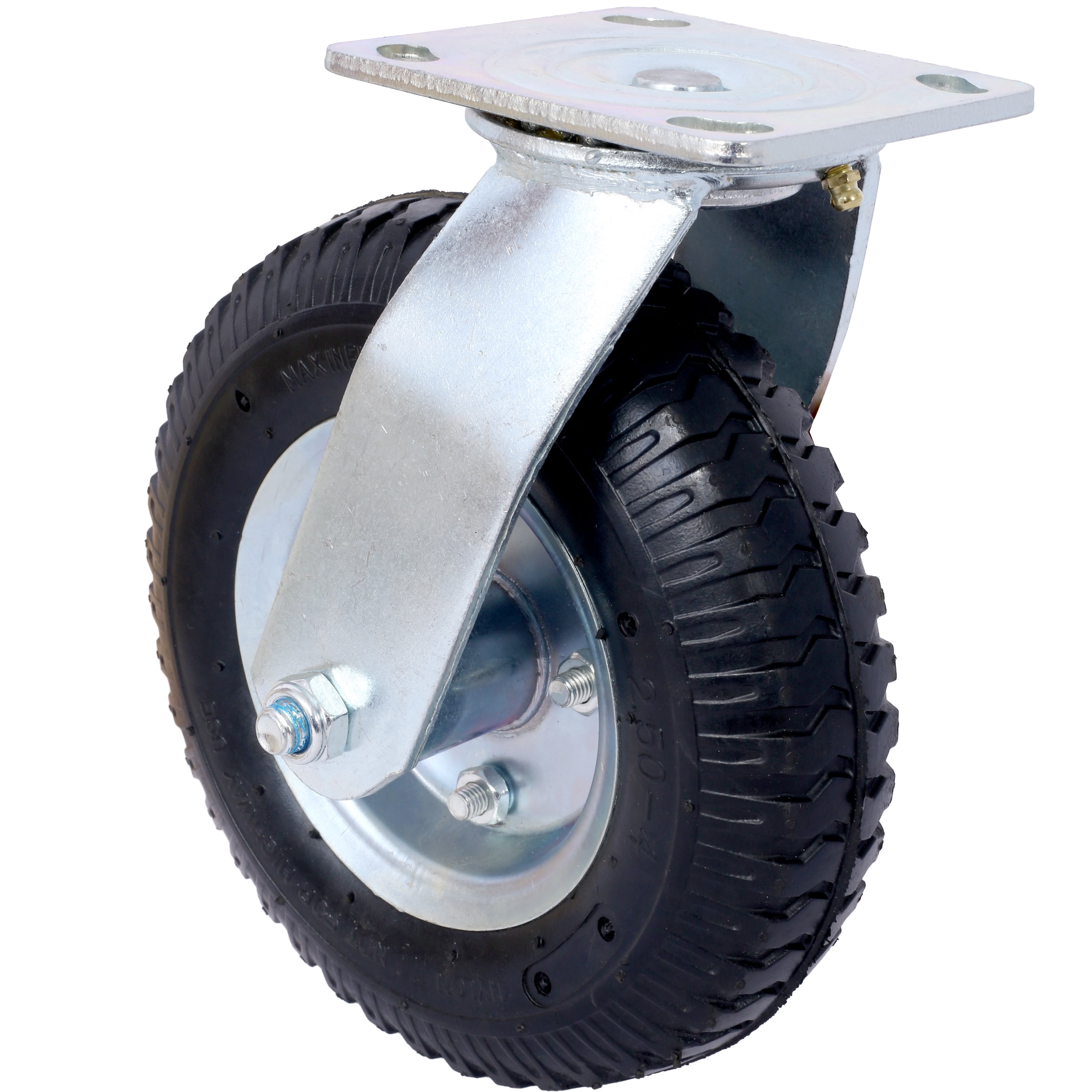 LiviNest Heavy Duty Pneumatic Caster Wheels: 220lb Capacity per Wheel - Smooth 360° Swivel for Workshop & Garage - 8 Inch Air-Filled Tires with Steel Hub & Ball Bearings