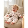 thumbnail image 6 of Loicainy Infant Baby Girls Fall Outfit 3 6 9 12 18 Months Cherry Print Long Sleeves Romper and Pants Clothes Set, 6 of 9