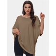 thumbnail image 3 of Women's Oversized T Shirts Summer Short Sleeve Loose Fit Casual Crewneck Plain Tops, 3 of 6