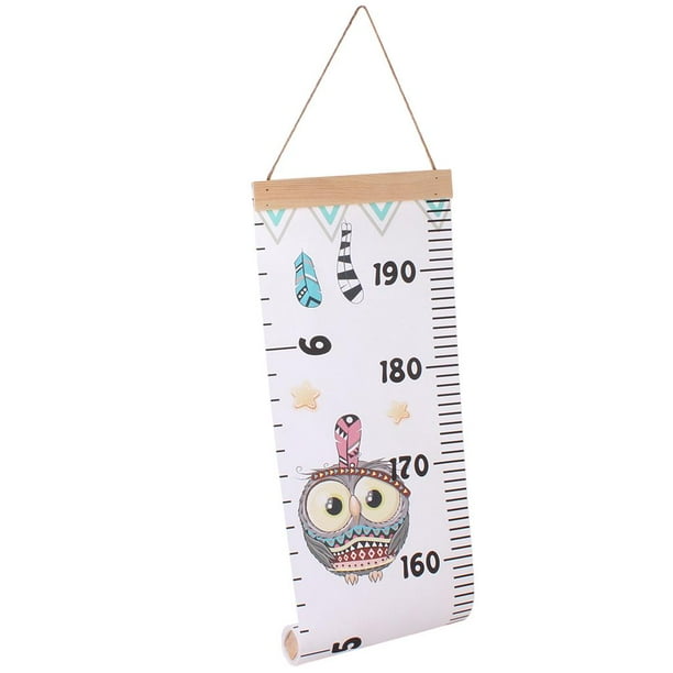 Tabla de crecimiento de regla de altura de dibujos animados de bebé de madera C Zulema Cuadro de altura para niños