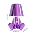 thumbnail image 2 of Lámpara de mesa LED con diseño de hombrecito dorado, control táctil, regulable, creativa lámpara de escritorio de resina de hierro, lámpara de noche (color Mr-WHAT), 2 of 5