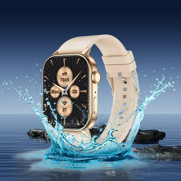 sdhkgrrt GPS Smartwatch, GPS Enabled Slim Sports Watch for Men Women, Fitness Tracker with Oxygen Sleep Helper, Waterproof Smart Watch for Running Cycling Swimming