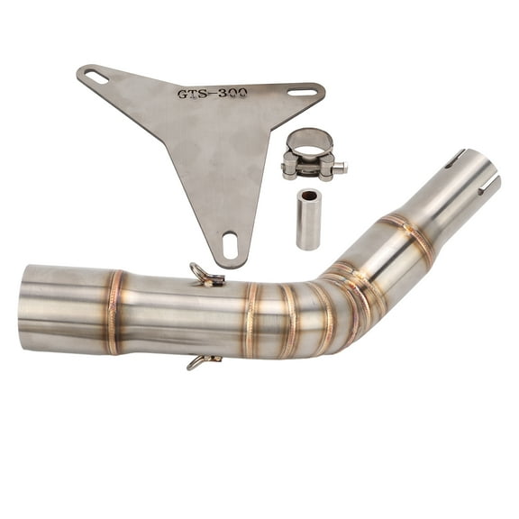 Exhaust Middle Link Pipe Metal Motorcycle Refitting Replacement for Piaggio Vespa GTS 125 250 300 2008‑2021