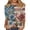 Khaki, variant on Womens Plus Size Patriotic Tshirts Crewneck American Flag 3/4 Sleeve Graphic Tees Funny July 4th Summer Tops Wine, M