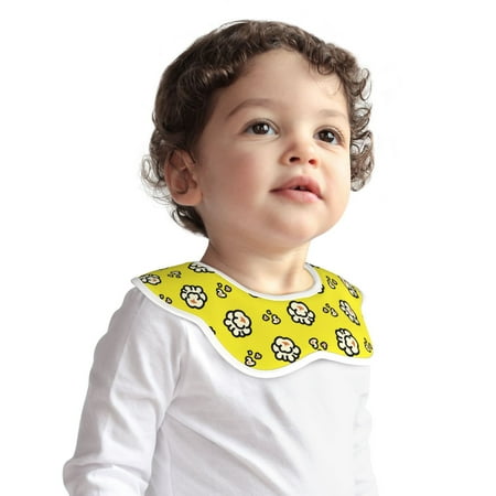 Susaid White Popcorn Print Baby Bibs Cotton Baby Bandana Drool Bibs for Child Absorbent Newborns Infant Burp Cloths for Teething Drooling