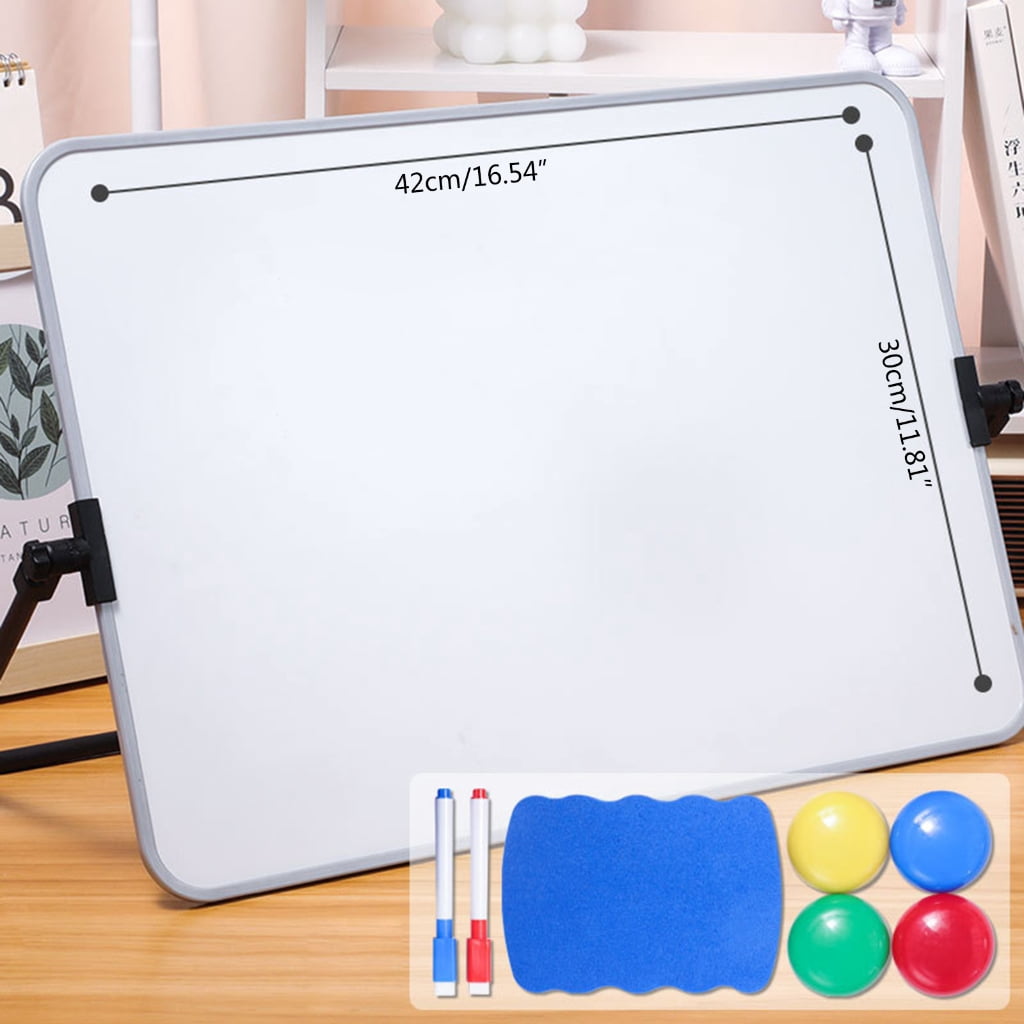 ROZYARD A3 Whiteboard with Stand Marker Magnets Eraser, Double-Sided White Board Easel