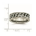 thumbnail image 6 of Chisel Titanium Brushed 7mm Chain Inlay Band, 6 of 7