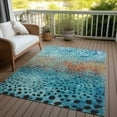 thumbnail image 6 of Addison Rugs Chantille Indoor/Outdoor Transitional Circles Blue Washable Rectangle Rug, 10' x 14', 6 of 6