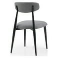 thumbnail image 5 of Dining Chairs set of 4, Upholstered Chairs with Metal Legs for Kitchen Dining Room, Grey, 5 of 7