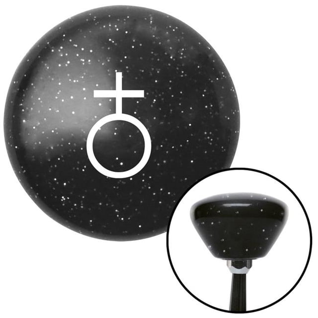 Bouton de Changement de Vitesse en Flocons de Métal Rétro Noir avec M16 x 1.5 Insert Shifter Auto