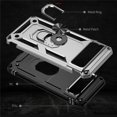 thumbnail image 5 of YEYKX for Google Pixel 8A 6.1-inch Phone Case, Impact Resistant Metal Ring Magnetic Support Kickstand Drop Protector Cover for Google Pixel 8A 6.1-inch,Silver,For Google Pixel 8A, 5 of 7