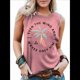 thumbnail image 1 of Camiseta de Tirantes de Playa de Verano para Mujer, Color Rosa (Imagen A Color y Letras Blancas), Talla XL, 1 of 5