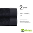thumbnail image 3 of Weidemans 100% Cotton Bath Towels | Eco-Friendly Exclusive Bathsheet towels Set of 2 (Size: 35" X 70") | Ultra Soft and Highly Absorbent Bath Towel Set Gym, Hotel, Travel Camp, Pool Spa | Black, 3 of 12