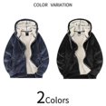 thumbnail image 4 of "Men's N Fleece Lined Solid Color Hooded Plus Cashmere Cotton Padded Jacket", 4 of 5