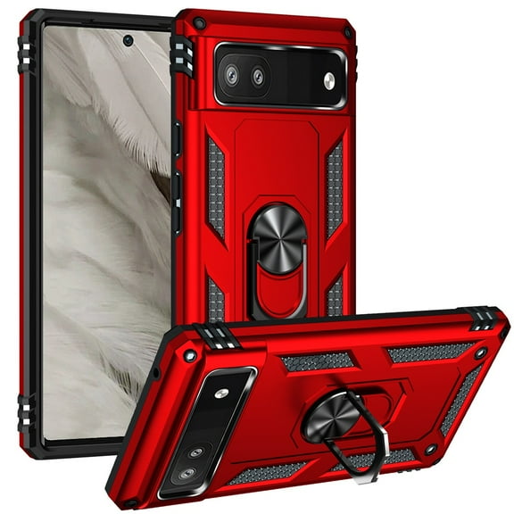 For Google Pixel 7A Case Ring Magnetic Kickstand Protective Hybrid Phone Cover