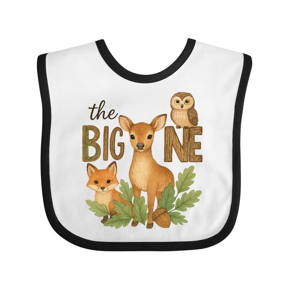 Inktastic Woodland Animals First Birthday Boys or Girls Baby Bib
