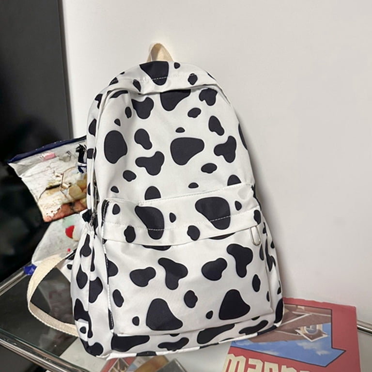 Large Capacity Cow Print Backpack - Fashionable School Bag  display picture 2