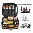 thumbnail image 2 of FORMRS Travel Makeup Bag Large Capacity Train Case Cosmetic Organizer with Adjustable Dividers, Geometric Sun, 2 of 8