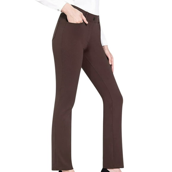 Yuyuzo Women Basic Pencil Pants Work Pants High Waisted Slim Tight Business Casual Trousers Solid Color