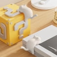 thumbnail image 5 of Adhesive Desk Hook for Backpack, Cute Cat Shaped Bag Hanger, Portable School Supplies Organizer, Space Saving Under Desk Storage Solution for Classroom, Office, Dorm Room, Study Table, Locker, 5 of 6