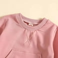 thumbnail image 6 of XBASW Infant Baby Sweatsuit 2PCS Outfit for Boys Girls Solid Color Pullover Sweatshirt Jogger Sweatpants Spring Fall Winter Set 3M-3Years, 6 of 11
