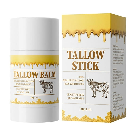 Beauty Products for Women, Beef Tallow Balm Stick Beef Tallow Stick Solid Cream Moisturizing 30g