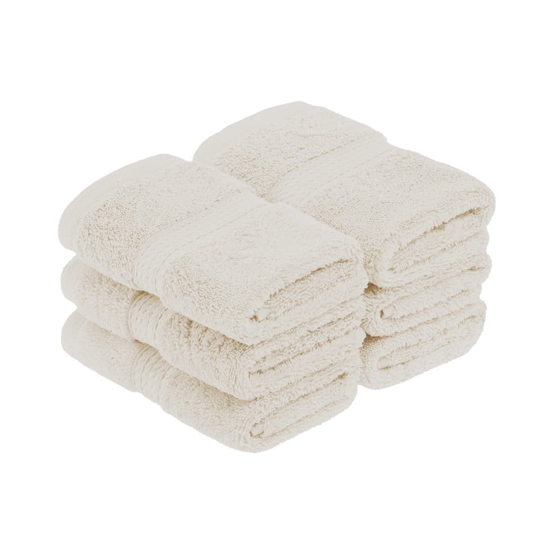 Superior 800 GSM Egyptian Cotton 4-Piece Hand Towel Set, Soft Ultra Absorbent Towels, White