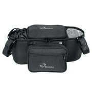 StrollAir - Universal Organizer for Single Strollers - Compatible with CosmoS, SOLO, Nuna, Baby Jogger, Bumbleride, Uppababy, Bugaboo - Black (Black)