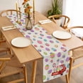 thumbnail image 3 of Easter Eggs Table Runner - 108 Inch Long, Kitchen Dining Table Runner Dresser Scarves, Spring Watercolor Bunny Daisy Truck on Linen Farmhouse Decor for Coffee Tables Wedding Party Banquet, 3 of 8