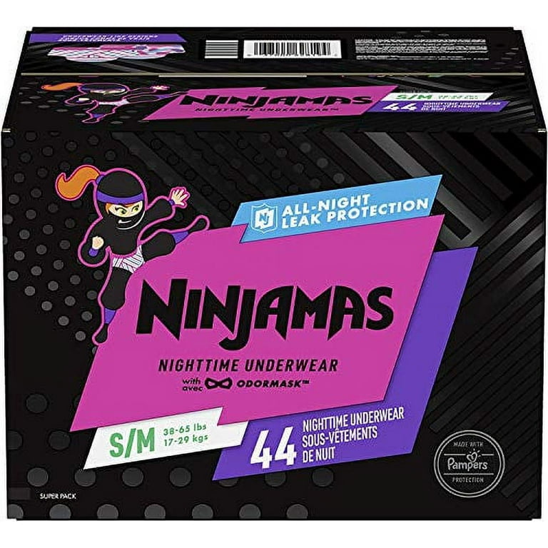 Ninjamas Nighttime Bedwetting Underwear for Girls (Choose Your Size) Bulk  Buy