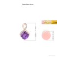 thumbnail image 5 of ANGARA Natural Claw-Set Amethyst Infinity Pendant with Diamonds in 14K Rose Gold for Women (Size-6mm) | February Birthstone, Birthday, Anniversary, Jewelry Gift for Women | Natural Amethyst Necklace, 5 of 9