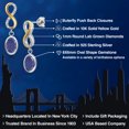 thumbnail image 2 of Gem Stone King 925 Silver and 10K Yellow Gold Blue Lapis and Lab Grown Diamond Earrings for Women | 2.86 Cttw | Gemstone Birthstone | Oval 8X6MM, 2 of 6